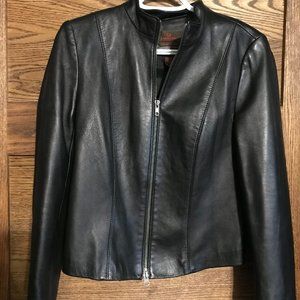 Danier black leather jacket